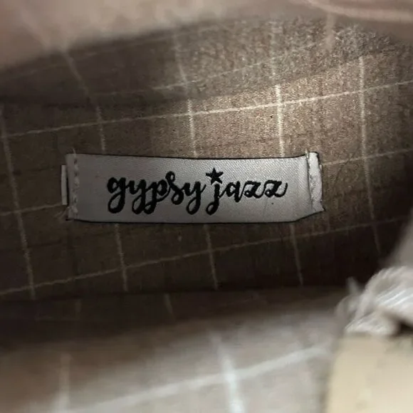 Gypsy Jazz Quack Duck Boots Womens 8 Cream Ankle Black Rubber Lace Up - Picture 8 of 14